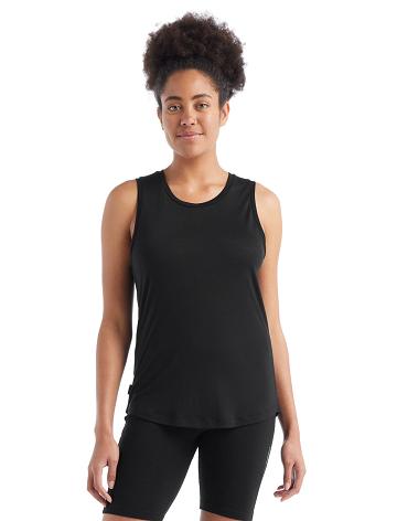 Black Icebreaker Merino Sphere II Tank Women's T Shirts | AU 1572RVDW